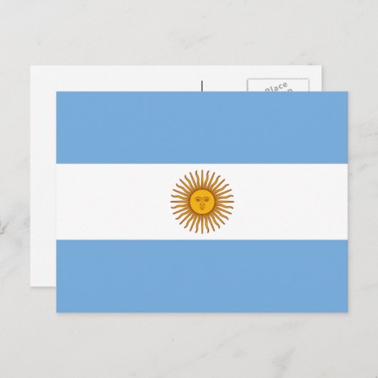 Argentinische Flagge, Flagge Argentiniens Postkarte (Vorne/Hinten)