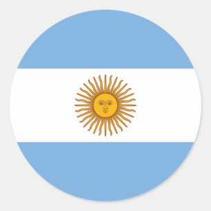 Argentinische Flagge, Flagge Argentiniens Runder Aufkleber