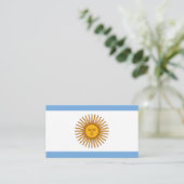Argentinische Flagge, Flagge Argentiniens Visitenkarte (Stehend Vorderseite)