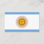 Argentinische Flagge, Flagge Argentiniens Visitenkarte (Vorderseite)