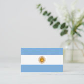 Argentinische Flagge, Flagge Argentiniens Visitenkarte (Stehend Vorderseite)