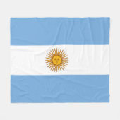 Argentinische Flagge Fleece Blanken (Vorderseite (Horizontal))