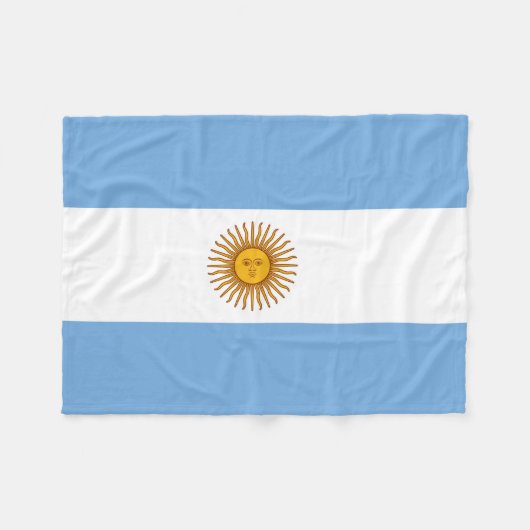 Argentinische Flagge Fleece Blanken (Vorderseite (Horizontal))