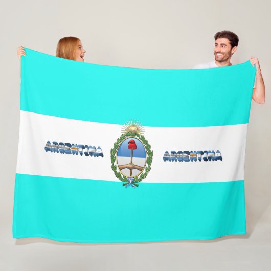 Argentinische Flagge Fleecedecke (Beispiel)
