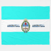 Argentinische Flagge Fleecedecke (Vorderseite (Horizontal))