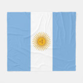 Argentinische Flagge Fleecedecke (Vorderseite (Horizontal))