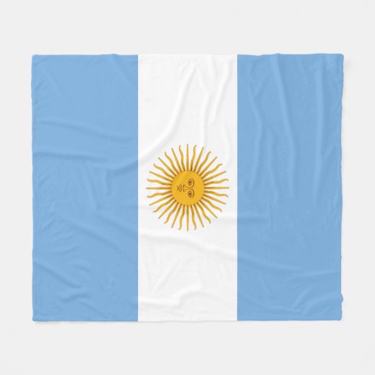 Argentinische Flagge Fleecedecke (Vorderseite (Horizontal))