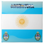 argentinische Flagge Fliese (Vorderseite)