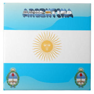 argentinische Flagge Fliese