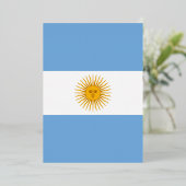 Argentinische Flagge Folieneinladung (Stehend vorne)
