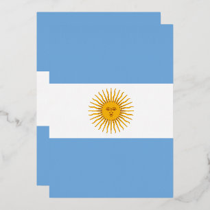 Argentinische Flagge Folieneinladung