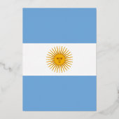 Argentinische Flagge Folieneinladung (Rückseite)