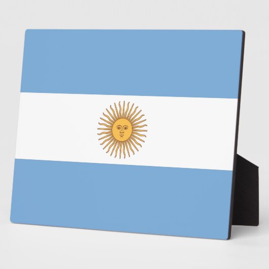 argentinische Flagge Fotoplatte (Seite)