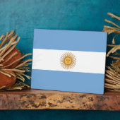 argentinische Flagge Fotoplatte (Seite)