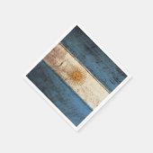 Argentinische Flagge für altes Holzkörnchen Serviette (Ecke)