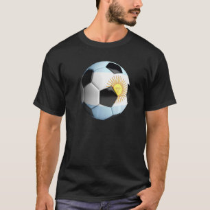 Argentinische Flagge Fußball-Fußball-Ball T-Shirt