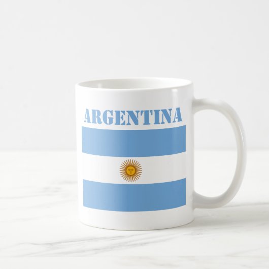 Argentinische Flagge Fußbälle Fußball Argentinisch Kaffeetasse (Rechts)