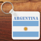 Argentinische Flagge Fußbälle Fußball Argentinisch Schlüsselanhänger (Vorderseite)