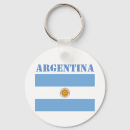 Argentinische Flagge Fußbälle Fußball Argentinisch Schlüsselanhänger