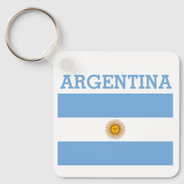 Argentinische Flagge Fußbälle Fußball Argentinisch Schlüsselanhänger