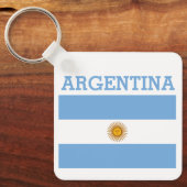 Argentinische Flagge Fußbälle Fußball Argentinisch Schlüsselanhänger (Vorderseite)