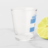 Argentinische Flagge Fußbälle Fußball Argentinisch Schnapsglas (Links)