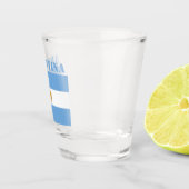 Argentinische Flagge Fußbälle Fußball Argentinisch Schnapsglas (Rechts)
