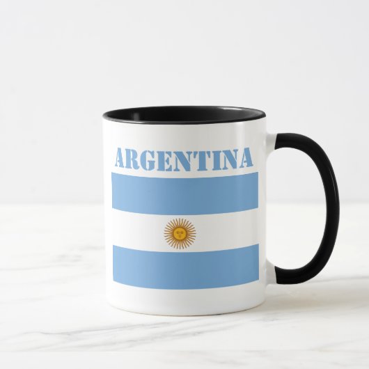Argentinische Flagge Fußbälle Fußball Argentinisch Tasse (Rechts)