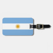 Argentinische Flagge Gepäckanhänger (Vorderseite horizontal)