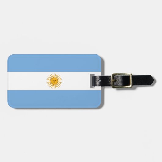 Argentinische Flagge Gepäckanhänger (Vorderseite horizontal)