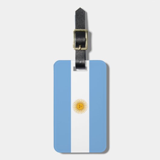 Argentinische Flagge Gepäckanhänger (Vorderseite vertikal)