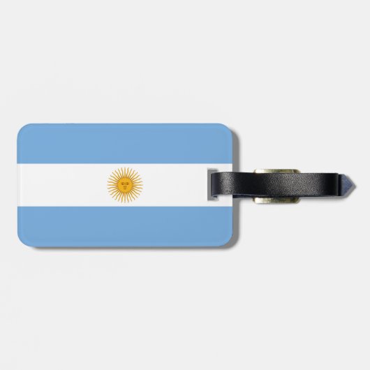 Argentinische Flagge Gepäckanhänger (Rückseite horizontal)