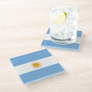 Argentinische Flagge Glasuntersetzer