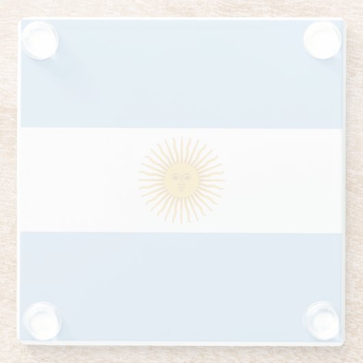 Argentinische Flagge Glasuntersetzer (Rückseite)