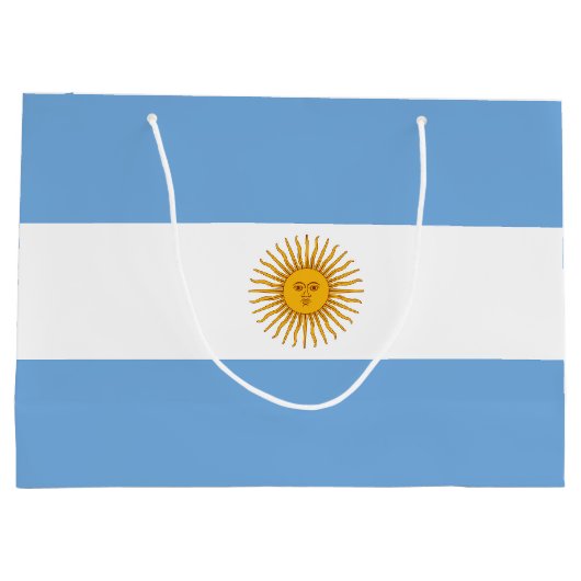 Argentinische Flagge Große Geschenktüte (Rückseite)