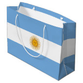 Argentinische Flagge Große Geschenktüte (Rückseite Schrägansicht)