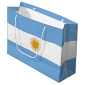 Argentinische Flagge Große Geschenktüte (Vorderseite Schrägansicht)