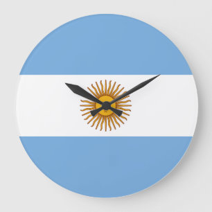 argentinische Flagge Große Wanduhr