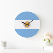 argentinische Flagge Große Wanduhr (Zuhause)