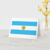 Argentinische Flagge Grußkarte Karte (Gelbe Blume)