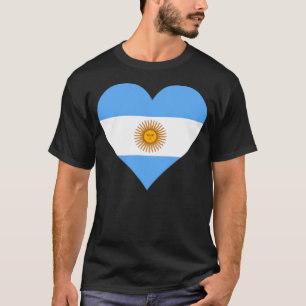 Argentinische Flagge Herz Argentinien Liebe Argent T-Shirt