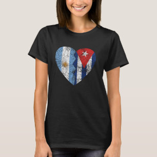 Argentinische Flagge in Kuba Herz Argentiniens Fla T-Shirt