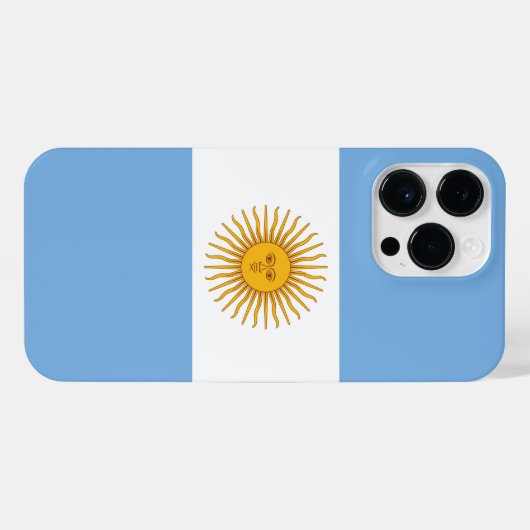 Argentinische Flagge iPhone Hülle (Rückseite (Horizontal))