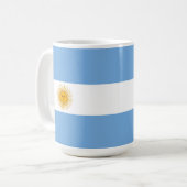 Argentinische Flagge Kaffeetasse (Vorderseite Links)