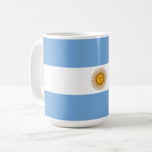 Argentinische Flagge Kaffeetasse (Vorderseite Links)