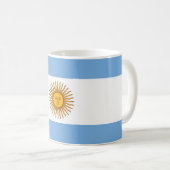Argentinische Flagge Kaffeetasse (VorderseiteRechts)