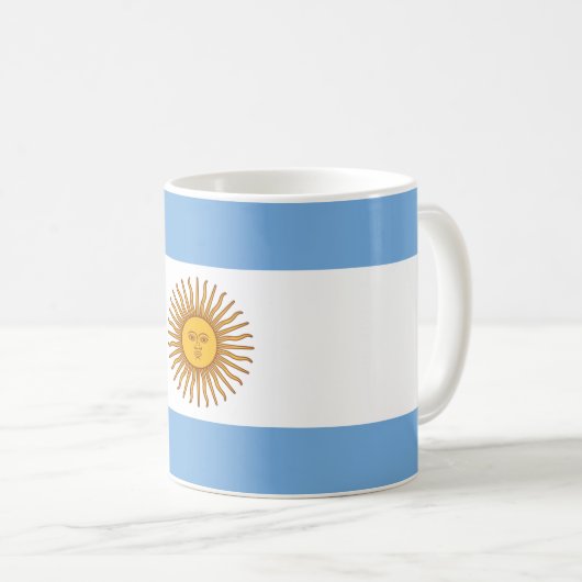 Argentinische Flagge Kaffeetasse (VorderseiteRechts)