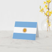 argentinische Flagge Karte (Gelbe Blume)