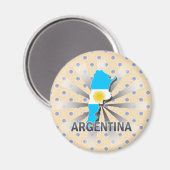 Argentinische Flagge Karte 2.0 Magnet (Vorderseite/Rückseite)