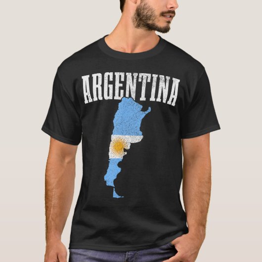 Argentinische Flagge Karte Argentiniens Prix T-Shirt (Vorderseite)